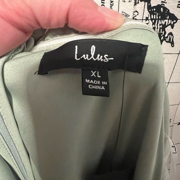 Lulus NWT Sage Colored Short Sleeve Dress - Picture 9 of 11
